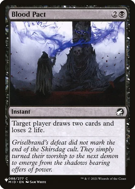 Blood Pact, Magic card PLST MID-88 — The List set