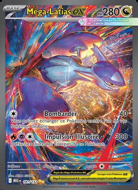 Méga-Latias-ex, carte Pokémon MEG 181 — extension Méga-Évolution