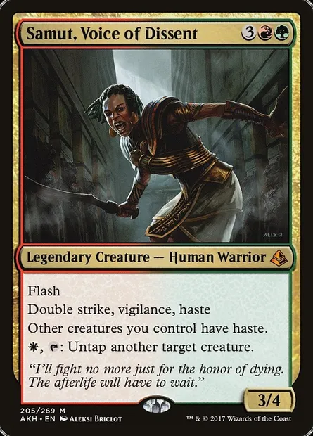 Samut, Voice of Dissent, Magic card AKH 205 — Amonkhet set