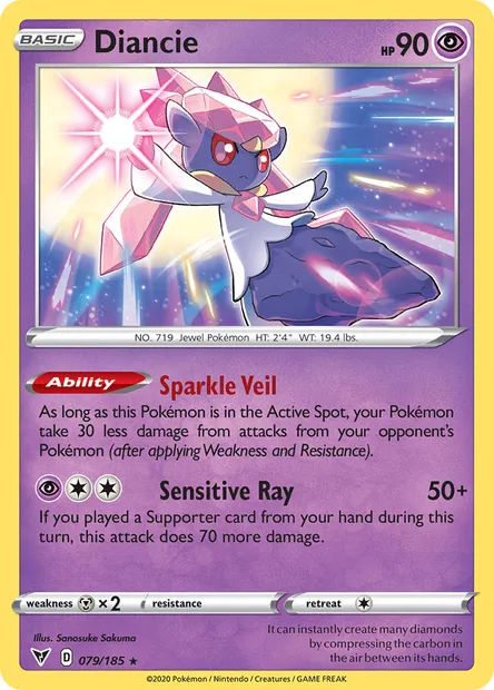 Diancie, Pokémon card VIV 79 — Vivid Voltage set
