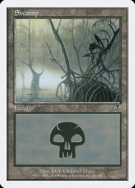 Swamp, Magic card 7ED 346 — Seventh Edition set