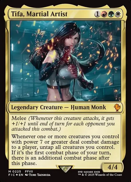 Tifa, Martial Artist, Magic card FIC 225 — Final Fantasy Commander set
