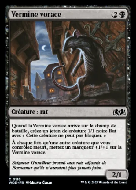 Vermine vorace, carte Magic WOE 116 — extension Wilds of Eldraine