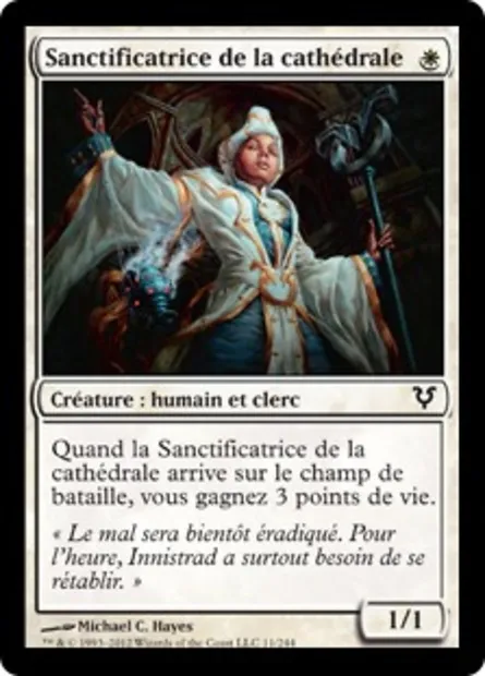 Sanctificatrice de la cathédrale, carte Magic AVR 11 — extension Avacyn ressuscitée