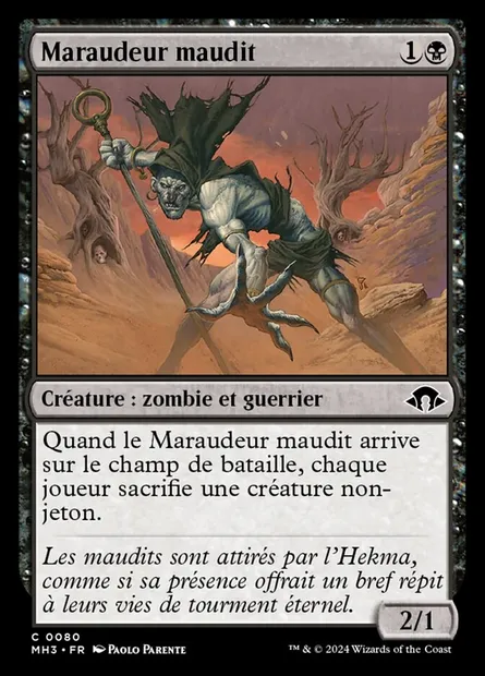 Maraudeur maudit, carte Magic MH3 80 — extension Modern Horizons 3