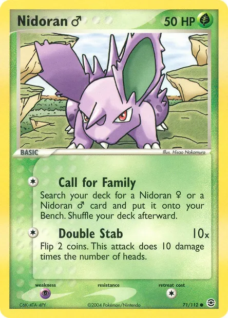 Nidoran♂, Pokémon card RG 71 — FireRed & LeafGreen set