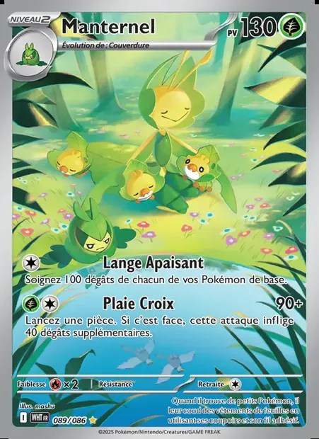 Manternel, carte Pokémon WHT 089 — extension Flamme Blanche