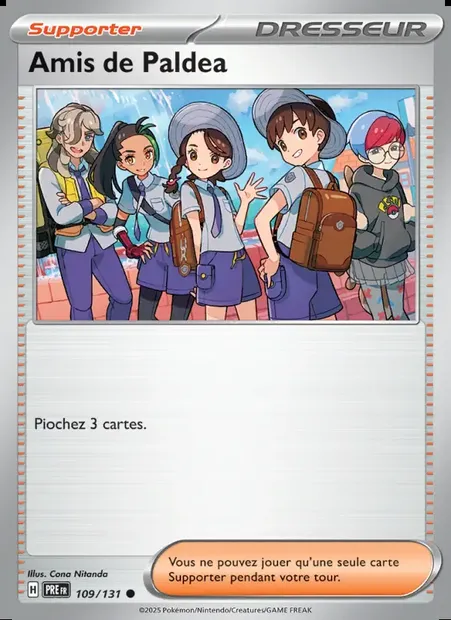 Amis de Paldea, carte Pokémon PRE 109 — extension Évolutions Prismatiques