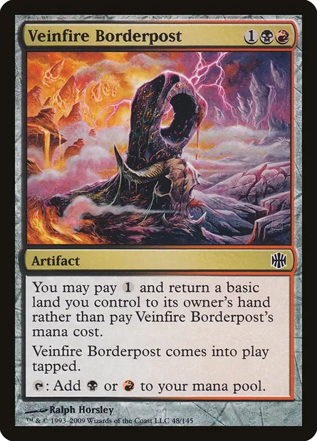 Veinfire Borderpost, Magic card ARB 48 — Alara Reborn set