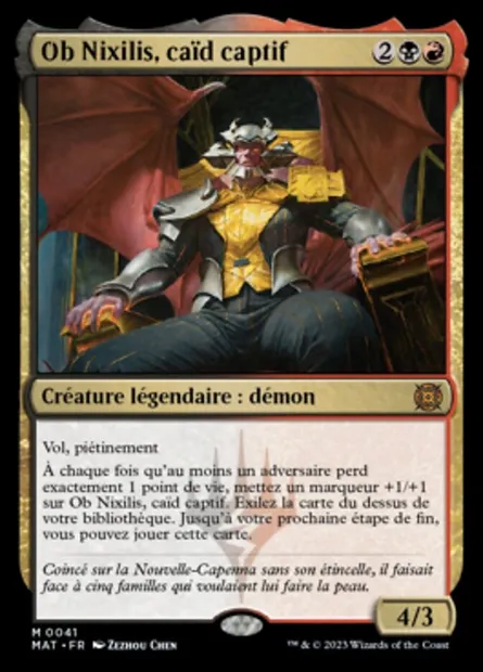 Ob Nixilis, caïd captif, carte Magic MAT 41 — extension L'invasion des machines : le jour d'après
