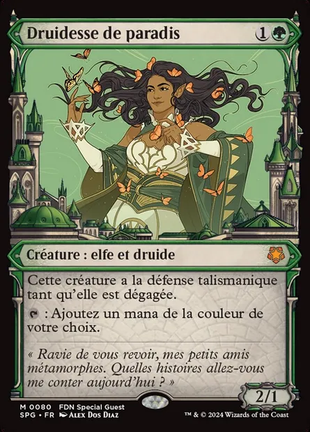 Druidesse de paradis, carte Magic SPG 80 — extension Special Guests