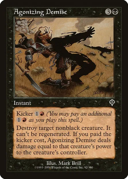 Agonizing Demise, Magic card INV 92 — Invasion set