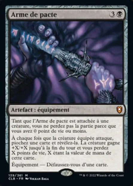 Arme de pacte, carte Magic CLB 139 — extension Commander Légendes : la bataille de la Porte de Baldur