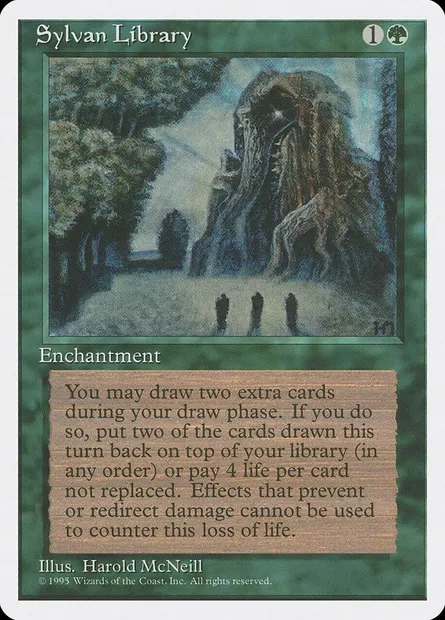Sylvan Library, Magic card 4ED 273 — Fourth Edition set