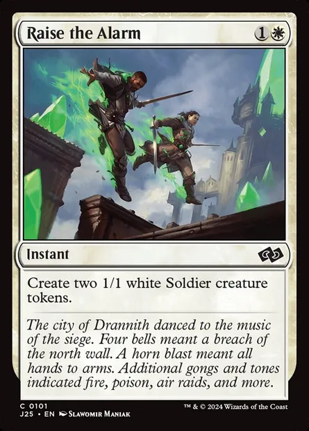 Raise the Alarm, Magic card J25 101 — Foundations Jumpstart set