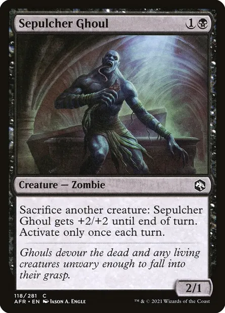 Sepulcher Ghoul, Magic card AFR 118 — Adventures in the Forgotten Realms set