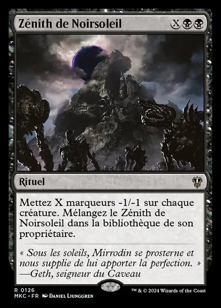 Zénith de Noirsoleil, carte Magic MKC 126 — extension Murders at Karlov Manor Commander