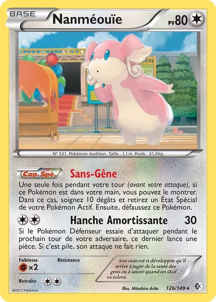 Nanméouïe, carte Pokémon BCR 126 — extension Frontières Franchies