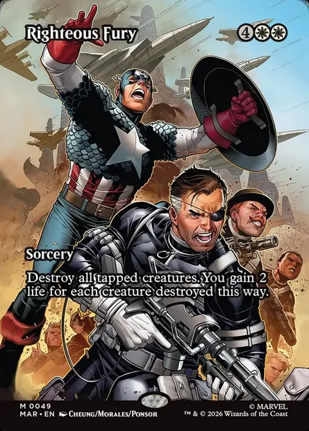 Righteous Fury, Magic card MAR 49 — Marvel Universe set