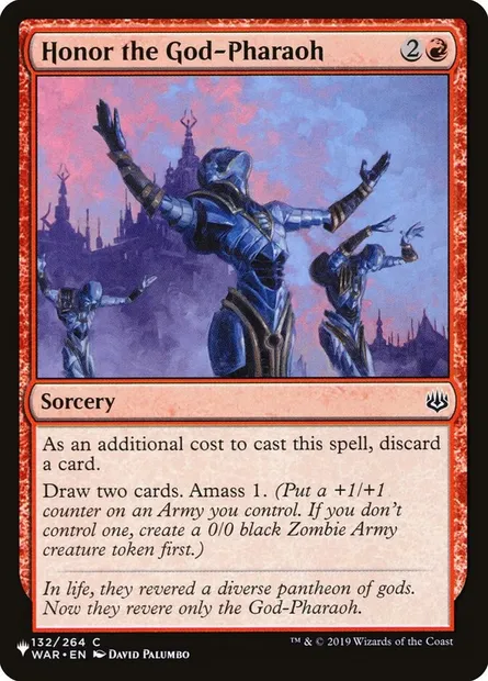 Honor the God-Pharaoh, Magic card PLST WAR-132 — The List set