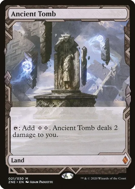 Ancient Tomb, Magic card ZNE 21 — Zendikar Rising Expeditions set