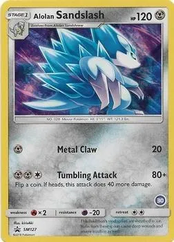 Alolan Sandslash, Pokémon card TK11 SM127-30 — SM Trainer Kit: Alolan Sandslash & Alolan Ninetales set