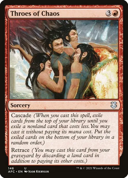 Throes of Chaos, Magic card AFC 146 — Forgotten Realms Commander set