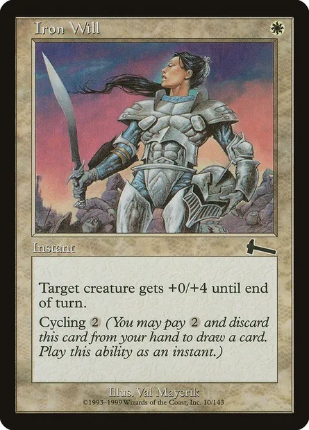 Volonté de fer, carte Magic ULG 10 — extension Héritage d'Urza