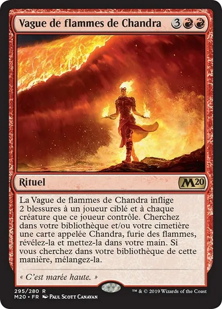 Vague de flammes de Chandra, carte Magic M20 295 — extension Core Set 2020