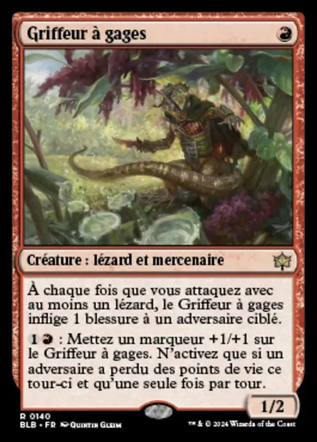 Griffeur à gages, carte Magic BLB 140 — extension Bloomburrow