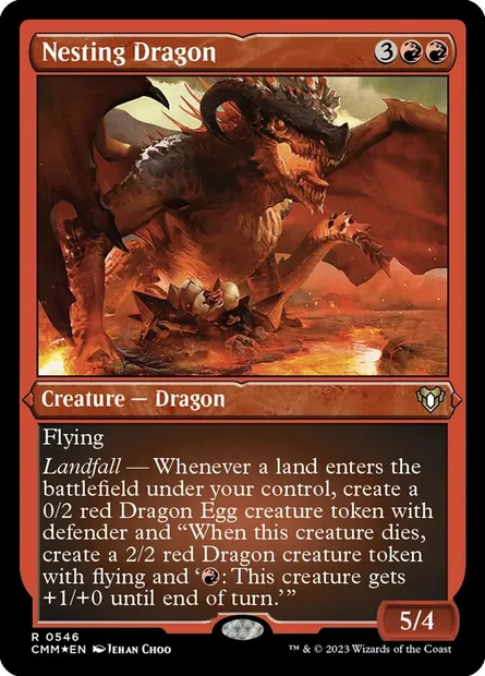 Nesting Dragon, Magic card CMM 546 — Commander Masters set