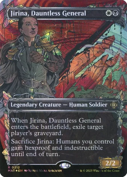 Jirina, Dauntless General, Magic card MAT 212 — March of the Machine: The Aftermath set