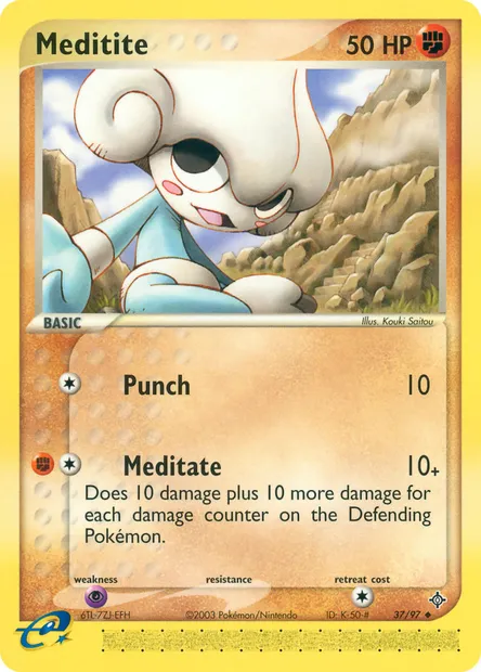 Meditite, Pokémon card DR 37 — Dragon set
