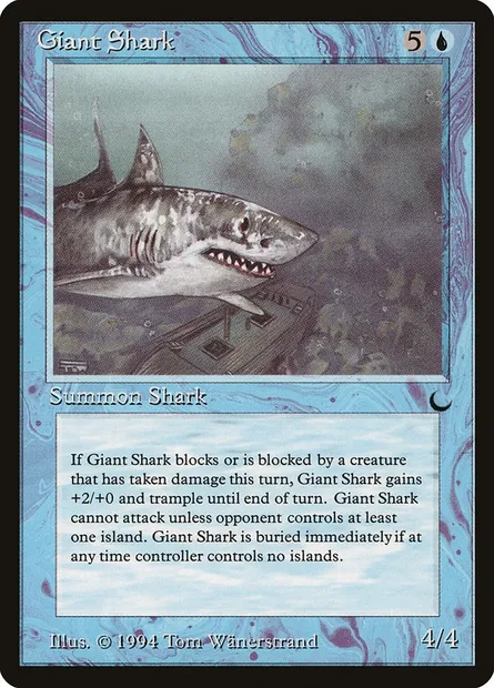 Giant Shark, carte Magic DRK 29 — extension The Dark