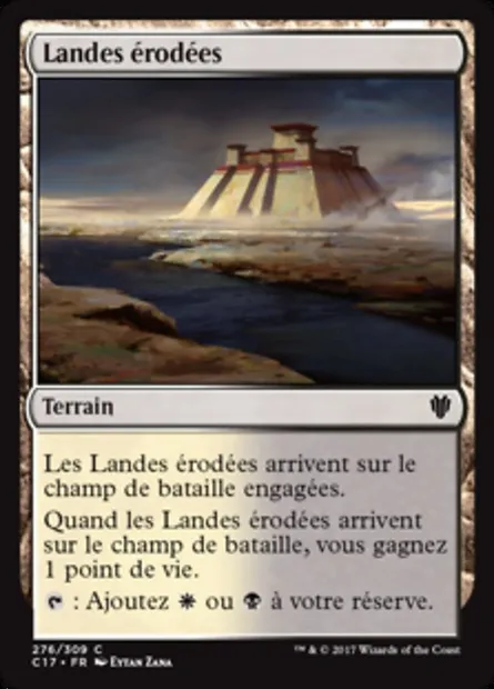Landes érodées, carte Magic C17 276 — extension Commander 2017