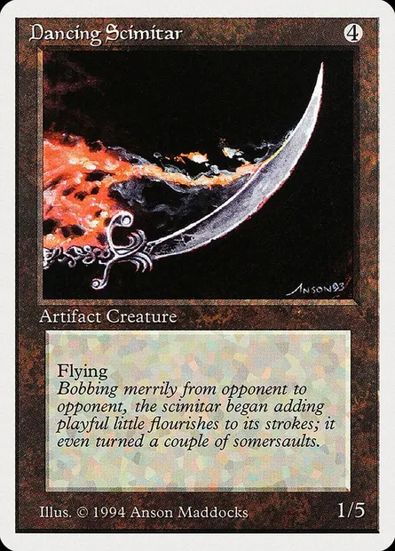 Cimeterre dansant, carte Magic SUM 243 — extension Summer Magic / Edgar