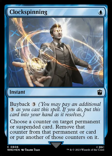 Clockspinning, Magic card WHO 806 — Doctor Who set