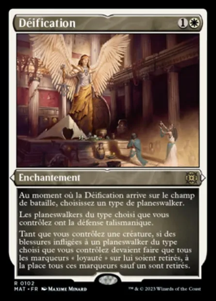 Déification, carte Magic MAT 102 — extension L'invasion des machines : le jour d'après