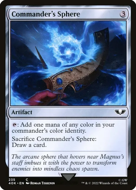 Sphère du commandant, carte Magic 40K 235 — extension Warhammer 40,000 Commander