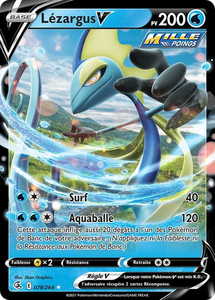 Lézargus V, carte Pokémon FST 78 — extension Poing de Fusion
