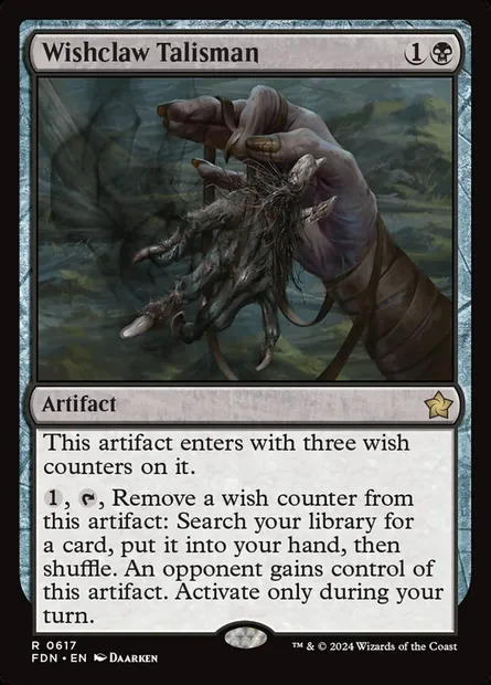 Wishclaw Talisman, Magic card FDN 617 — Foundations set