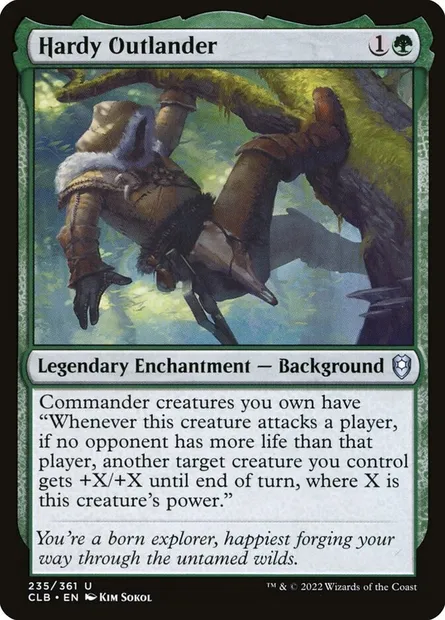Hardy Outlander, Magic card CLB 235 — Commander Legends: Battle for Baldur's Gate set