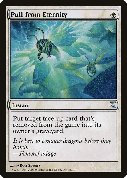 Extraction de l'éternité, carte Magic TSP 35 — extension Spirale Temporelle