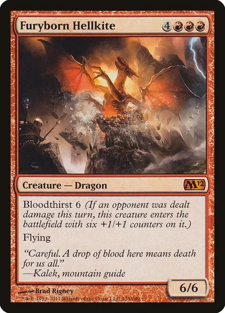 Furyborn Hellkite, Magic card M12 135 — Magic 2012 set