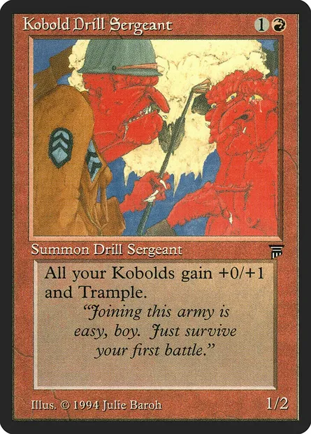 Kobold Drill Sergeant, Magic card LEG 154 — Legends set