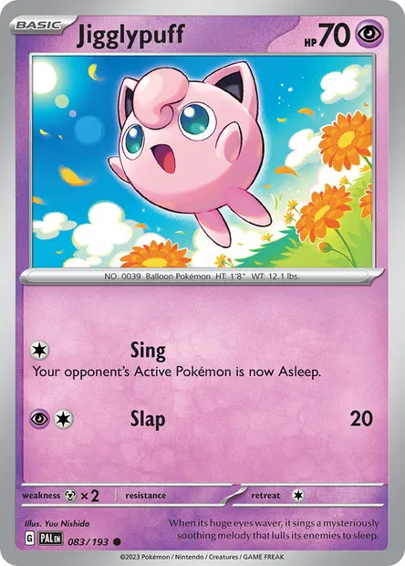 Jigglypuff, Pokémon card PAL 083 — Paldea Evolved set
