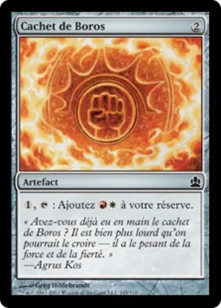 Cachet de Boros, carte Magic CMD 243 — extension Commander 2011