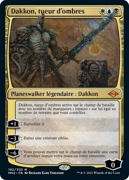 Dakkon, tueur d'ombres, carte Magic MH2 192 — extension Horizons du Modern 2