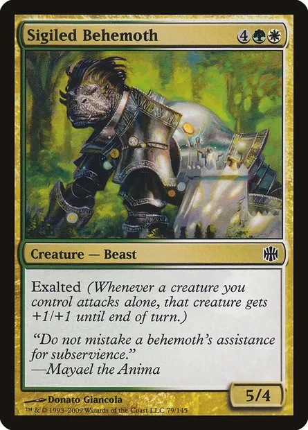 Sigiled Behemoth, Magic card ARB 79 — Alara Reborn set
