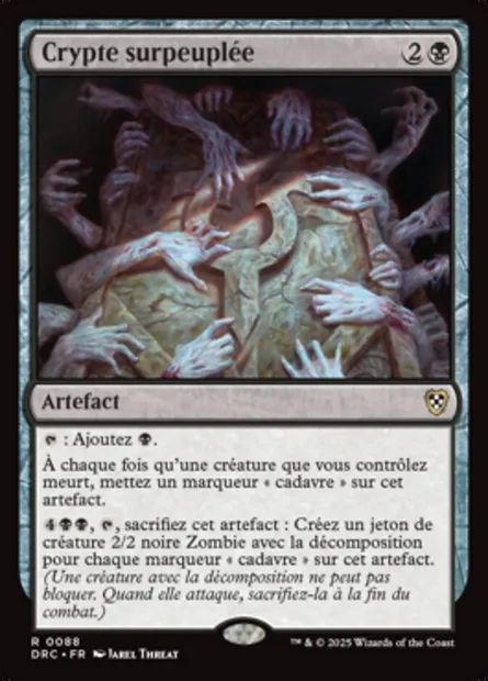Crypte surpeuplée, carte Magic DRC 88 — extension Aetherdrift Commander